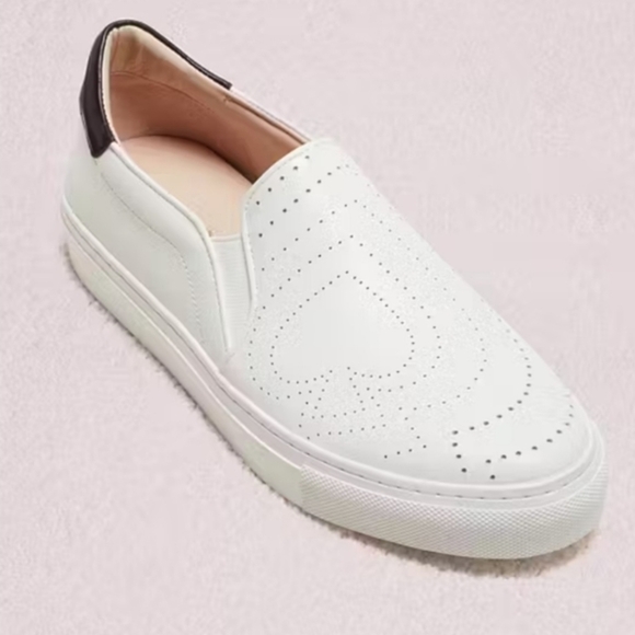 kate spade Shoes - Kate Spade‎ Andy perforated leather white platform slip on Sneakers size 10 new
